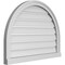Ekena Millwork Round Top Surface Mount PVC Gable Vent: Functional, w/ 2"W x 2"P Brickmould Sill Frame, 32"W x 24"H GVPRT32X2403SF - alternate 3